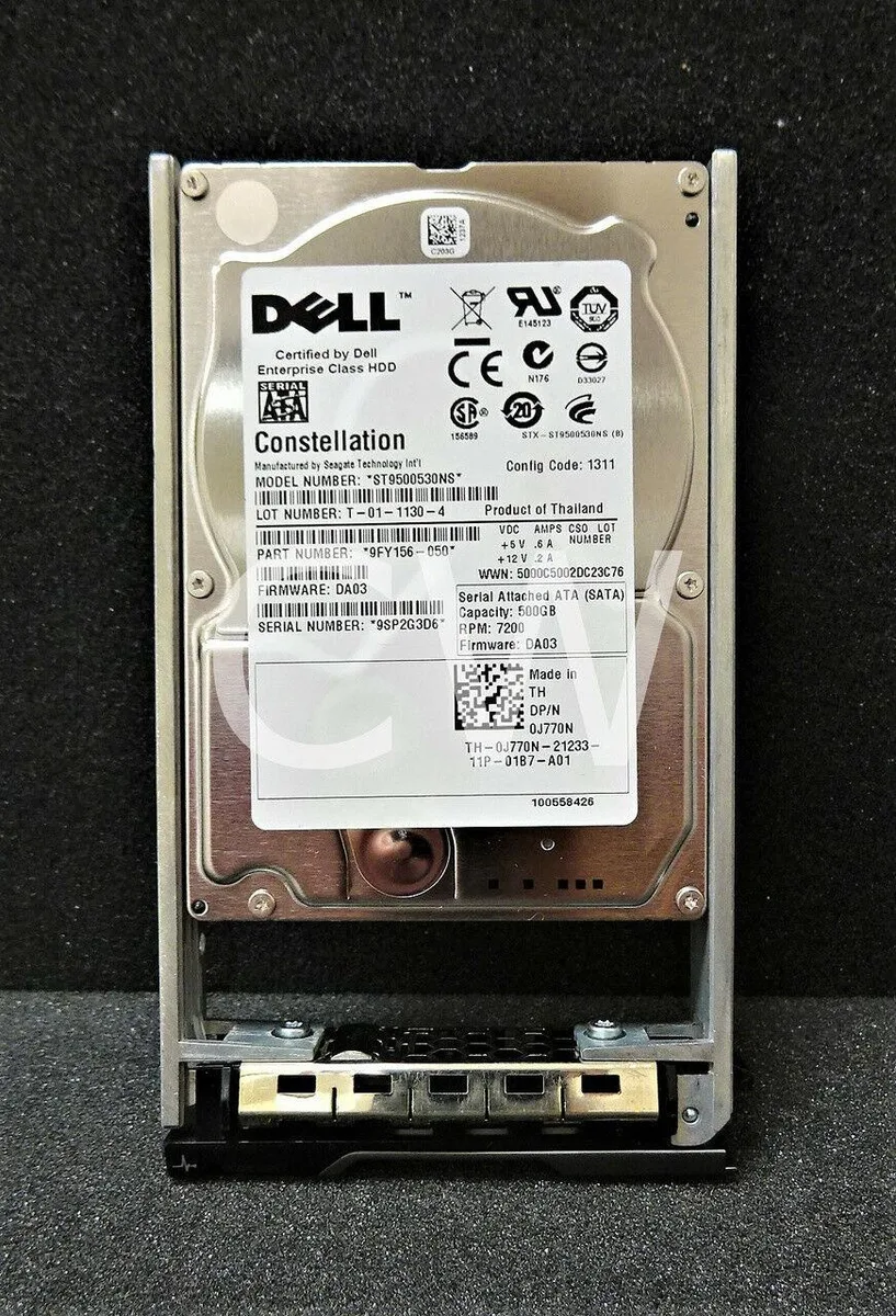 DELL DELL 0J770N 500GB 7.2K 32MB 2.5" SATA internal hard drive — product photo