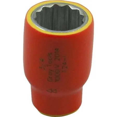 3/8 inch drive 12 point insulated socket orange yellow layers
