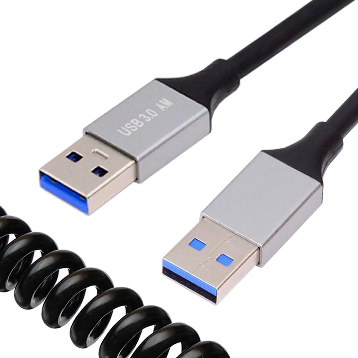Fervit Fervit USB 3.0 Type-A Male to Male Coiled Cable 100cm — product photo