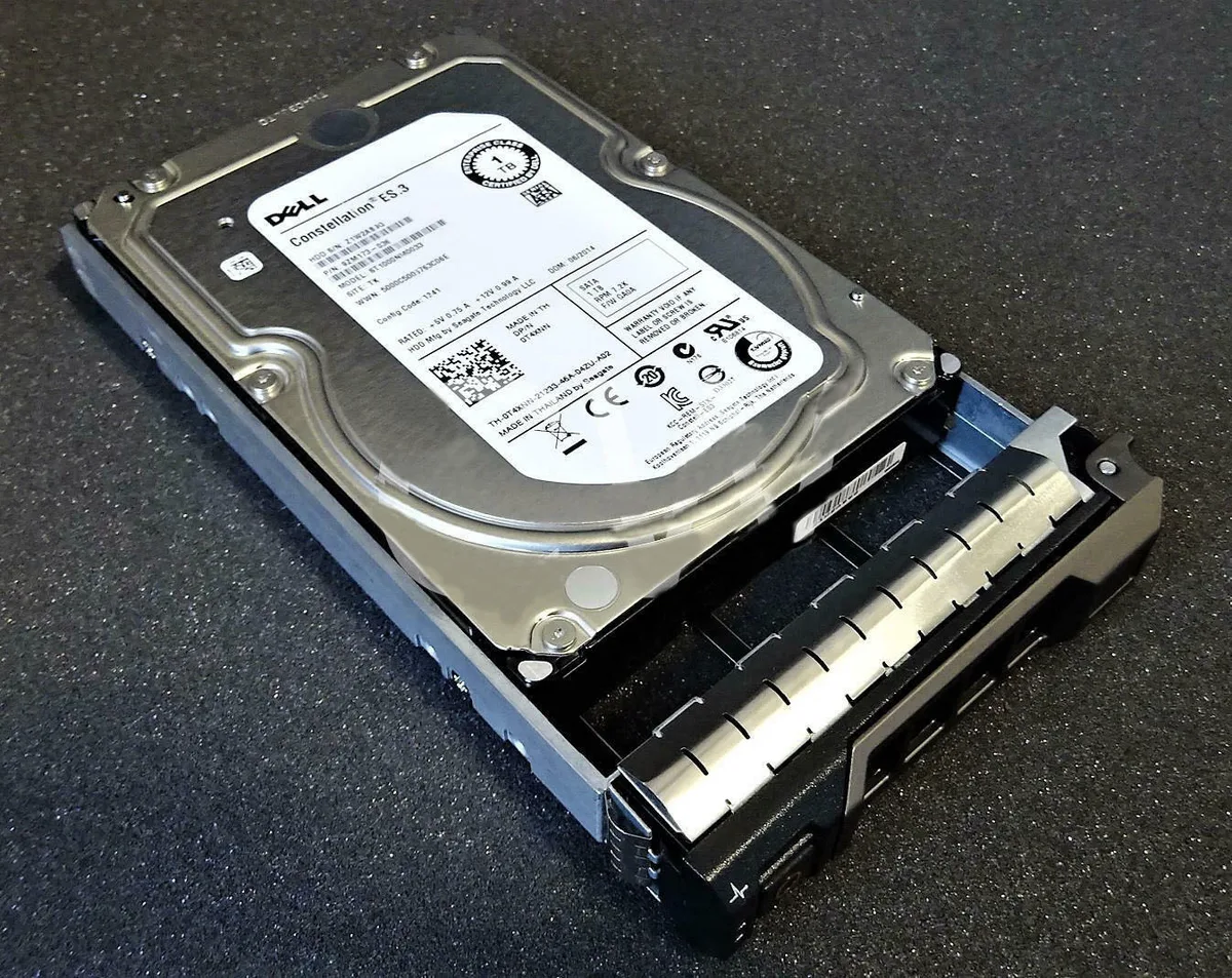 DELL DELL T4XNN 0T4XNN 1TB 7.2K 6G 128MB 3.5in SATA internal hard drive ST1000NM0033 ES.3 — product photo
