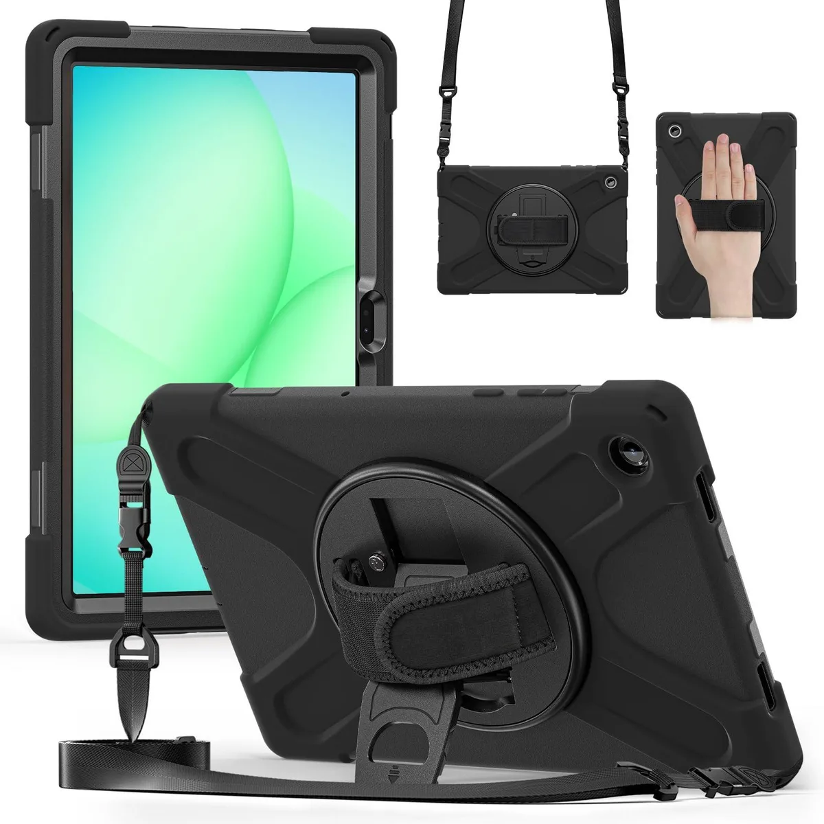 Timoom Timoom Shockproof Kids Case 11" Black 360° Stand Hand Shoulder Strap Tab A11+ 2025 A9+ 2023 — product photo