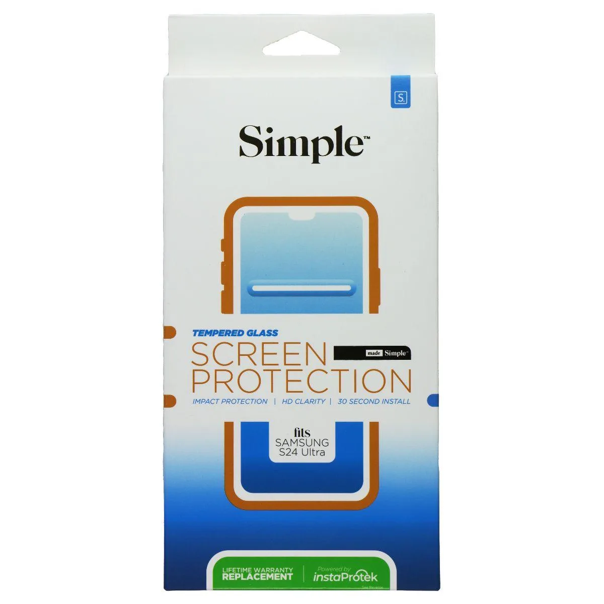 Real Simple Real Simple Tempered Glass Screen Protector for Samsung Galaxy S24 Ultra — product photo