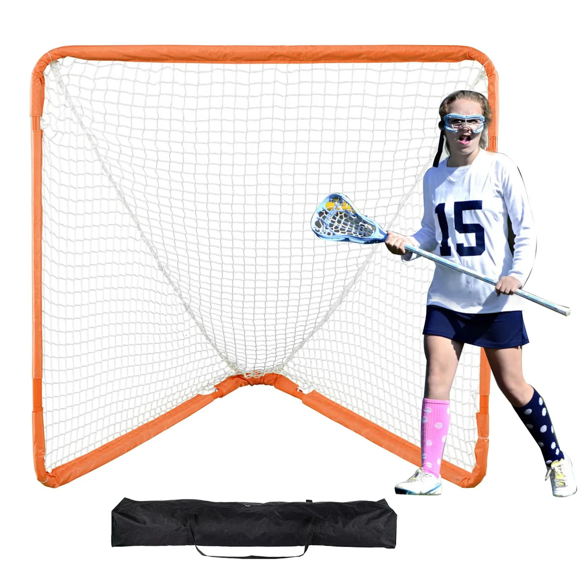 VEVOR VEVOR Lacrosse Goal 4x4x4ft Orange WB25101 — product photo