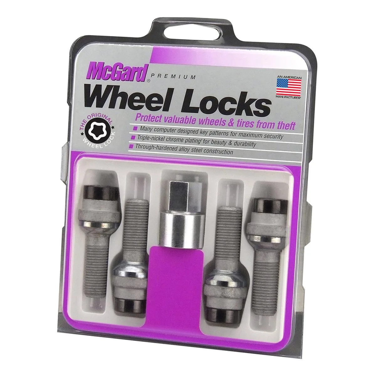 MCGARD MCGARD 28332 Black Chrome Bolt Radius Seat Wheel Lock Set M14x1.5 19mm accessories - wheel — product photo