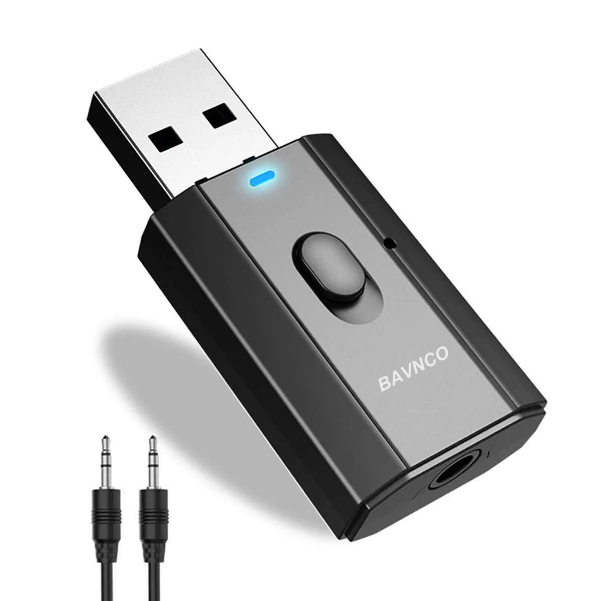 Scosche T7 Bluetooth 5.0 Transmitter Receiver 3.5mm Aux Kit — product photo