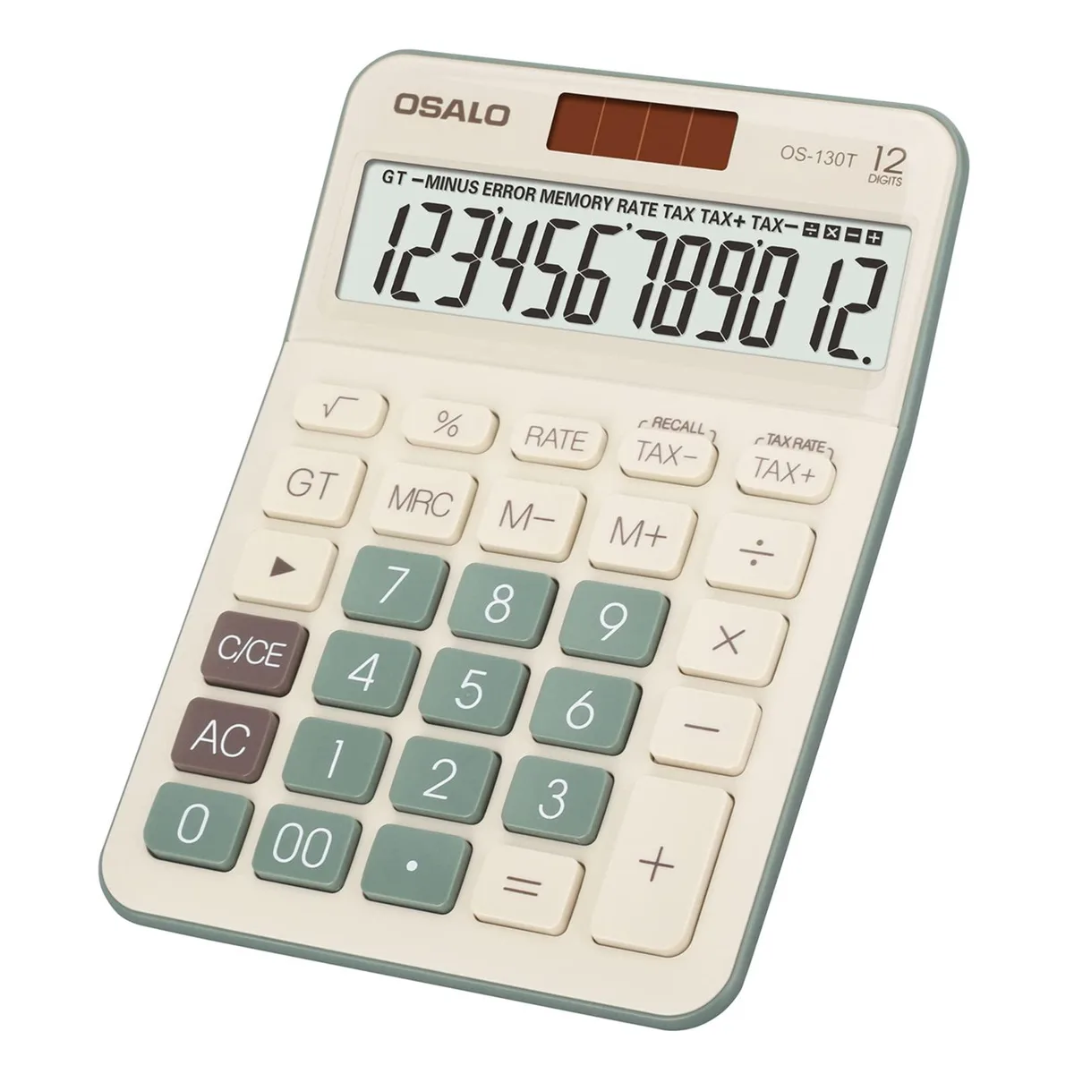 SOEWIOU SOEWIOU 12-Digit Desktop Calculator OS-130T Green — product photo