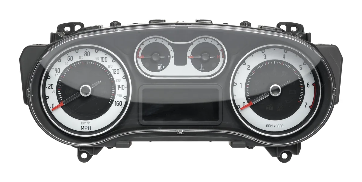 1 Factory Radio 1 Factory Radio Speedometer Instrument Gauge Cluster 51975138 for 2014-2017 Fiat 500 — product photo