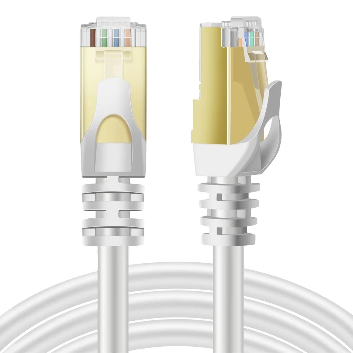 TNP Products TNP Products Cat7 Ethernet Cable 100 FT S/STP 600 MHz 10 Gbps 2 in 1 accessory — product photo