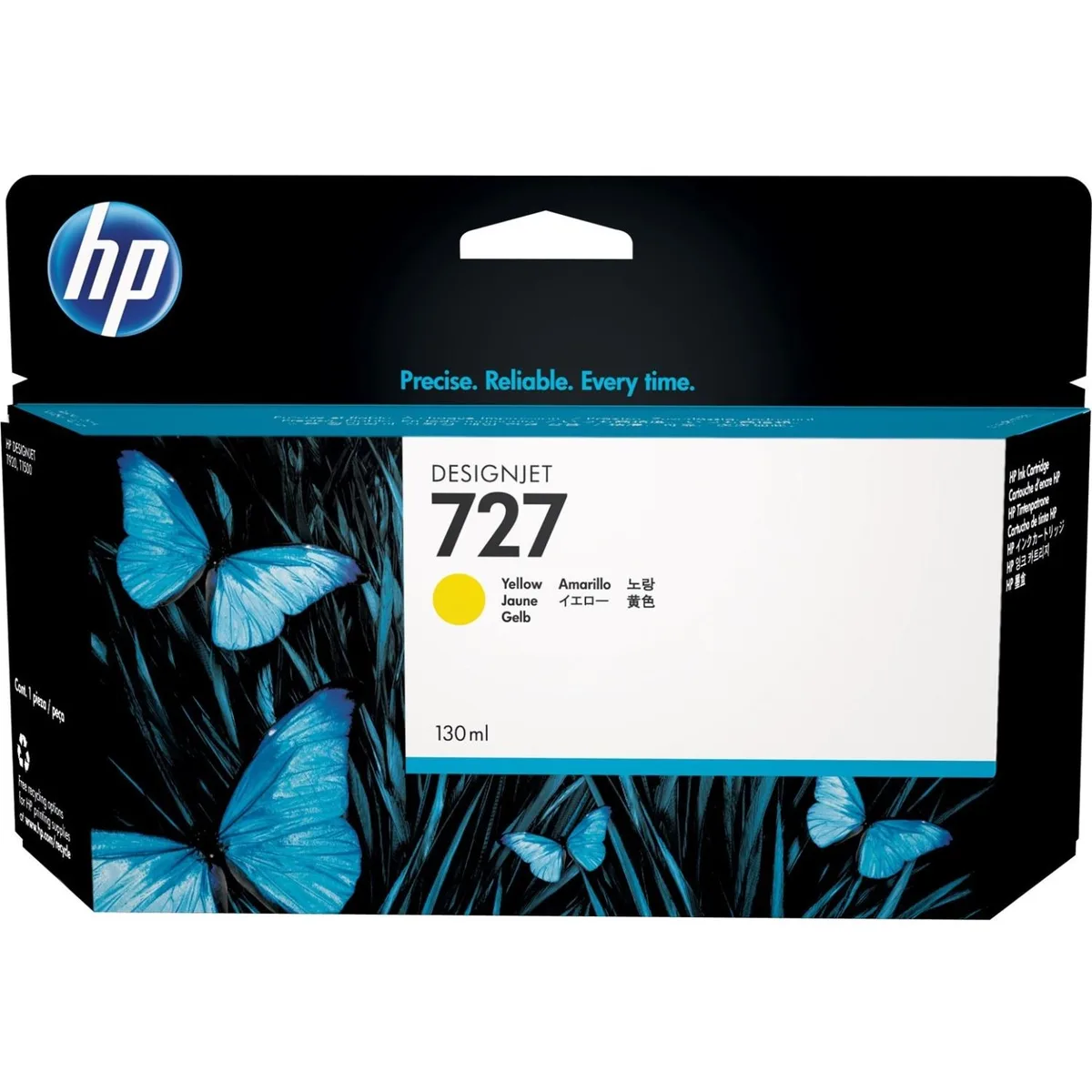HP HP F9J78A 727 Yellow 300-ml DesignJet ink cartridge — product photo