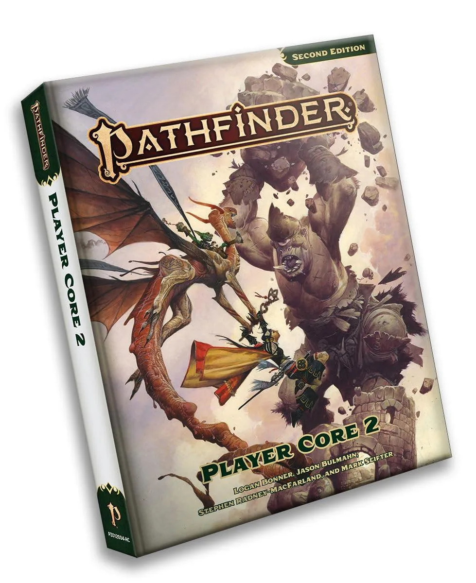Hardcover rulebook with illustrated cover, 320 pages