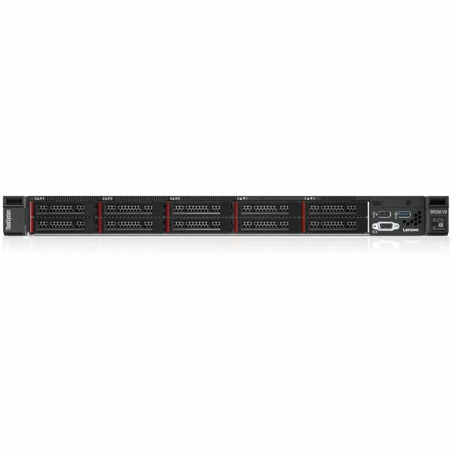 Lenovo Lenovo ThinkSystem SR250 V3 1U rack server 7DCL1000NA Xeon E-2478 2.80 GHz 32 GB 3.84 TB SSD — product photo