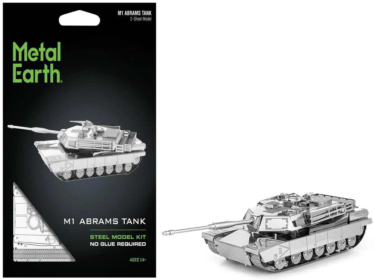 Metal Earth Metal Earth American M1 Abrams Tank Steel Model Kit (Moderate Difficulty) 69 parts — product photo