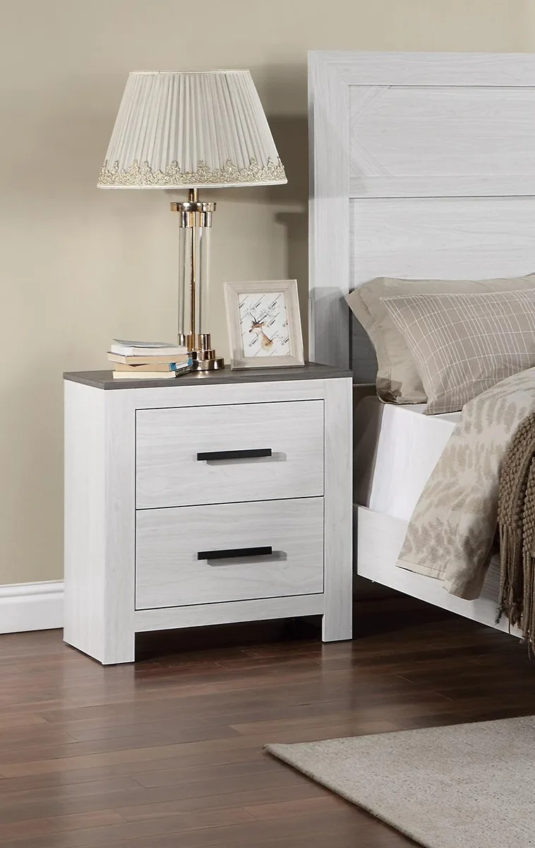 tuphen tuphen Nightstand 24x16x26 White 2-Drawer — product photo