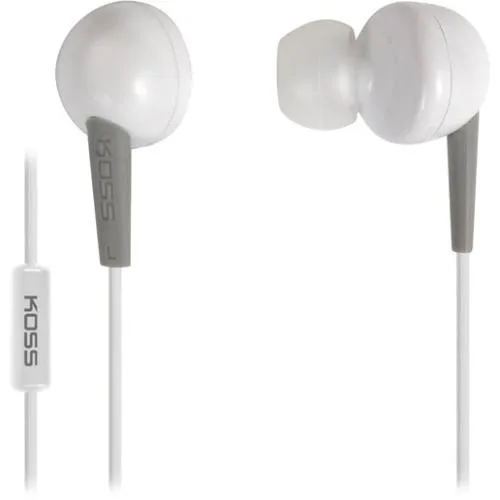 Koss Koss KEB6IW wired in-ear headphones with microphone, 13mm driver, white — product photo
