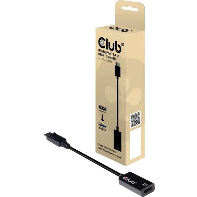 Club3D Club3D CAC-1080 DisplayPort 1.4 to HDMI 2.0a 4K 60Hz HDR audio video converter — product photo