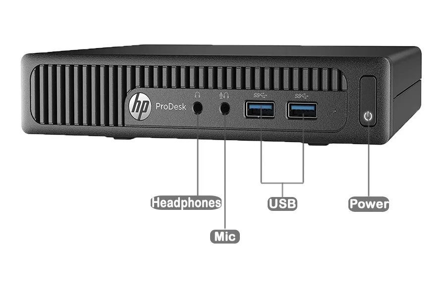 HP HP 400 G1 Mini i5-4570T 2.90 GHz 8GB DDR3 256GB SSD Win 10 Pro desktop PC — product photo