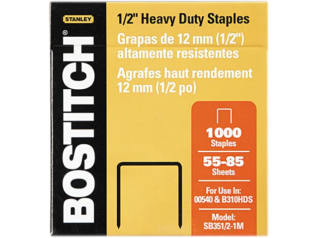 Stanley Stanley SB351/21M Heavy-Duty Staples 12mm Leg 1000/Box — product photo