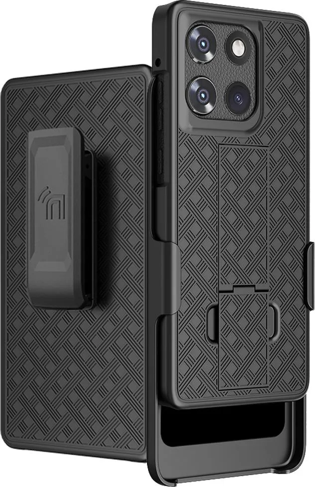Nakedcellphone Nakedcellphone Slim Case &amp; Belt Clip Holster for Motorola Moto G Stylus 5G 2025 2026 Black — product photo