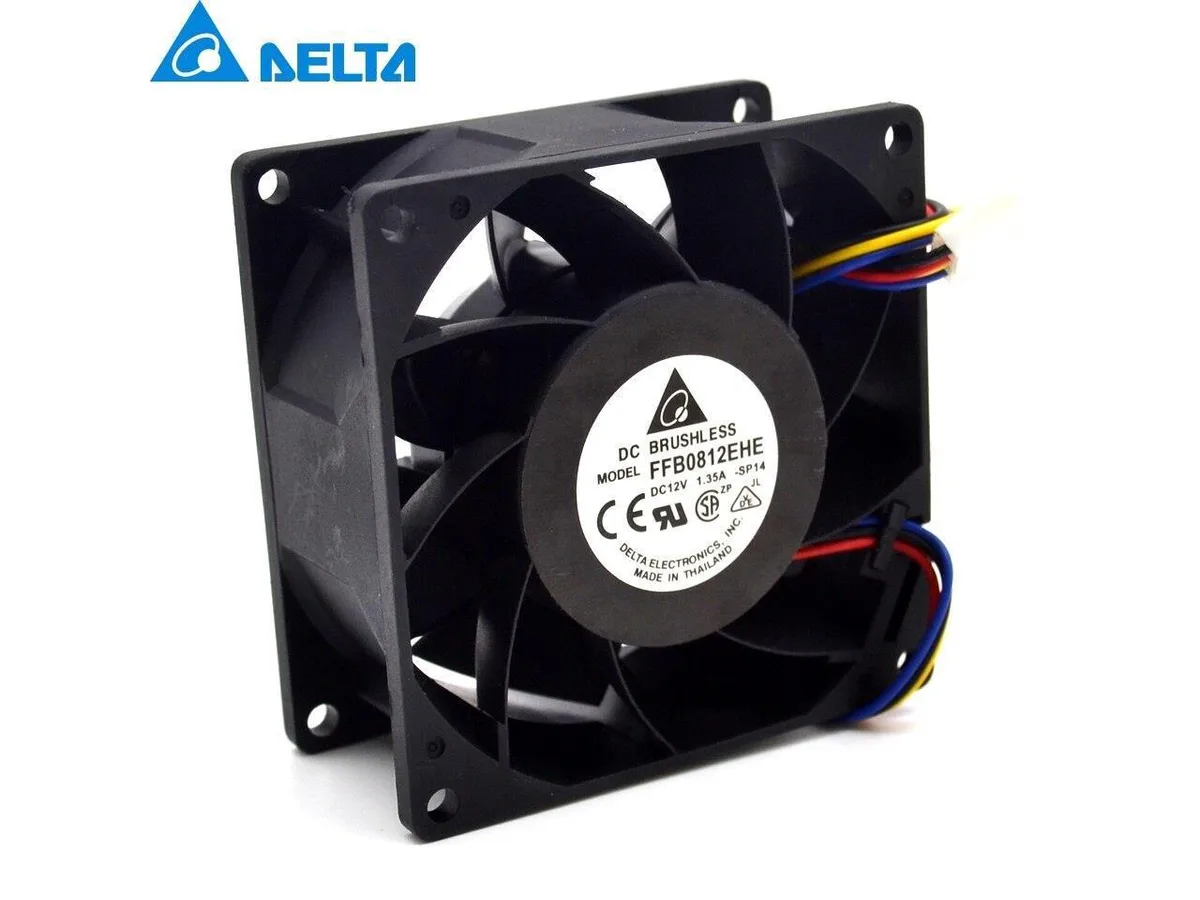 Fans Fans FFB0812EHE 8038 12V 1.35A dual ball bearing PWM case fan — product photo