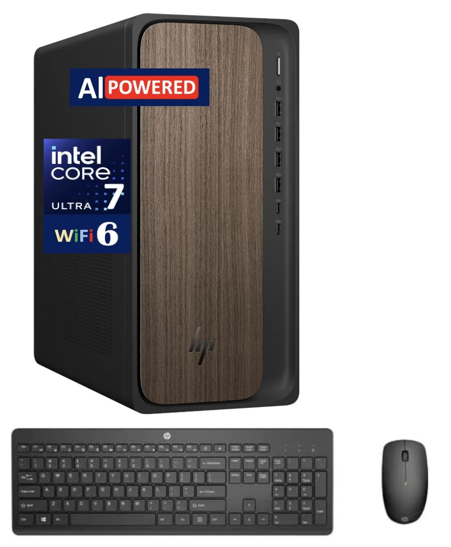 HP HP OmniDesk Desktop PC Ultra 7-265 16GB DDR5 256GB NVMe 280W Dark Wood Win 11 Home — product photo