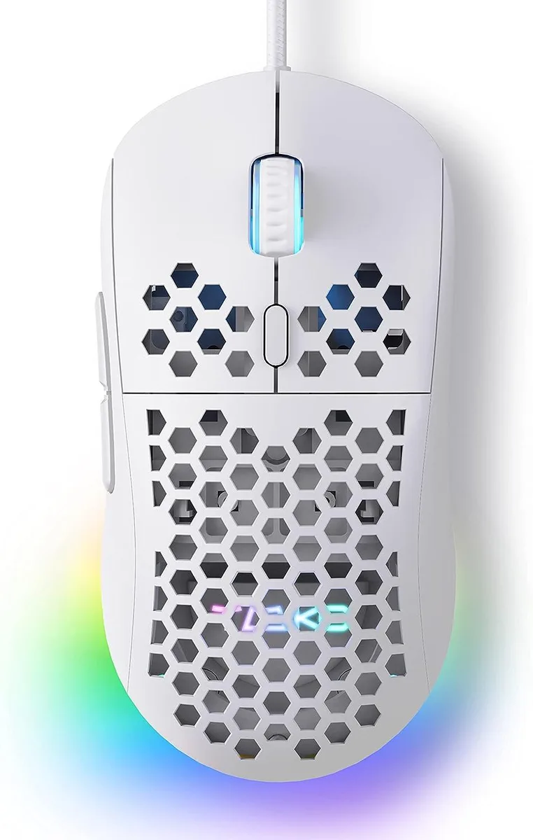 BFKK BFKK Falcon M1SE Ultralight Honeycomb Gaming Mouse 12800 DPI 75 g White — product photo