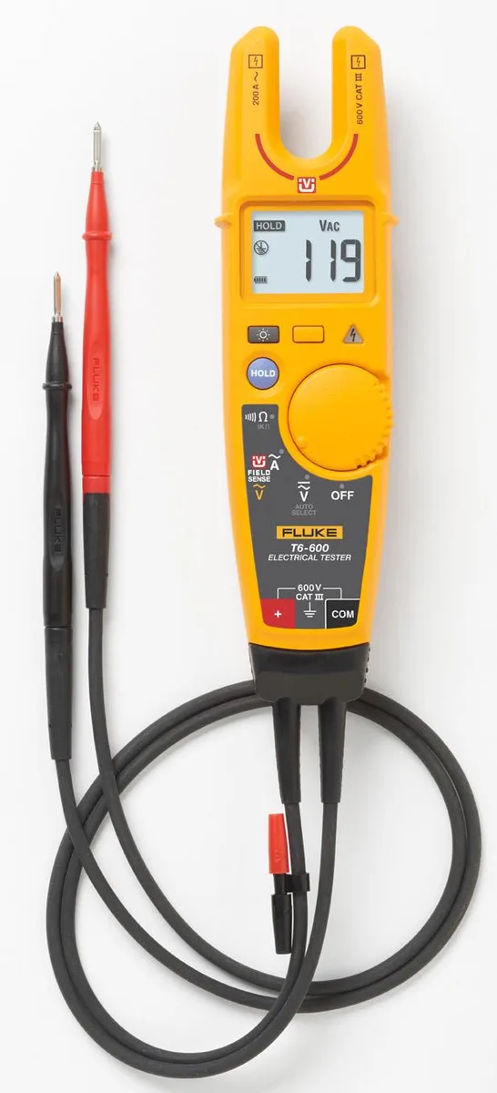 Fluke Fluke T6-600 Electrical Tester 600 V AC/DC 200 A 17.8 mm fork — product photo