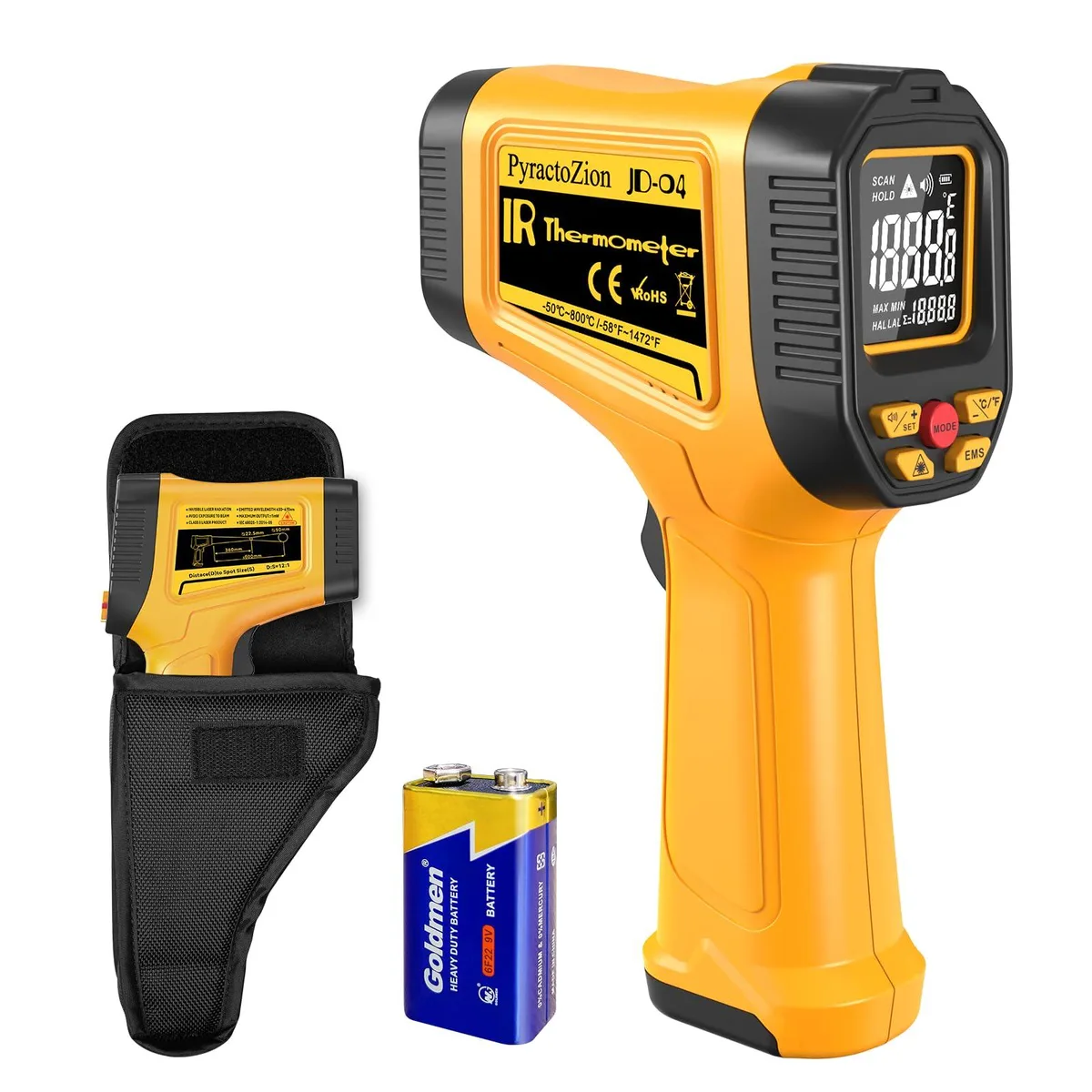  Infrared thermometer -58°F to 1472°F dual laser — product photo