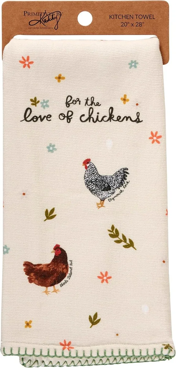 Primitives By Kathy Primitives By Kathy For the Love of Chickens 20" x 28" Kitchen Towel — product photo