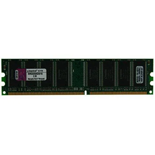 Kingston Technology Corp. Kingston Technology Corp. DDR1 SDRAM 1 GB 128M x 64-Bit DDR333 CL2.5 184-Pin DIMM 2.5V Desktop Memory — product photo