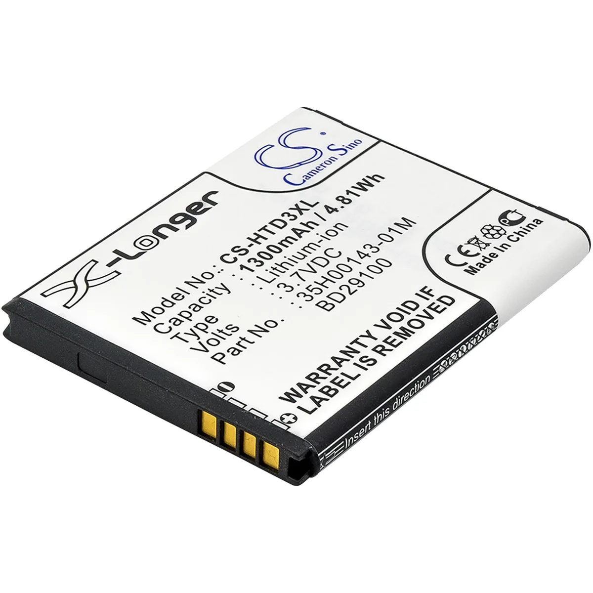 Cameron &amp; Co Cameron &amp; Co DS-CS-HTD3XL 1.3 Ah cell phone battery — product photo