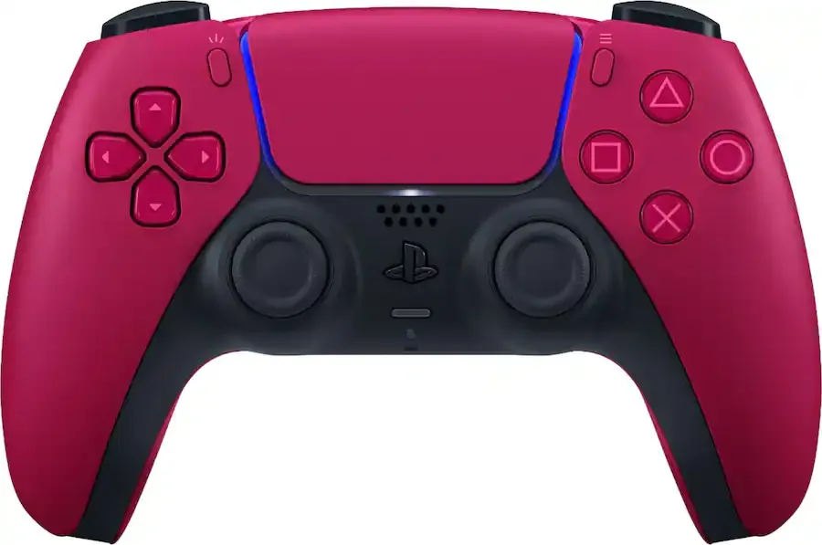 Cosmic Red DualSense wireless controller with two-tone finish and USB-C port