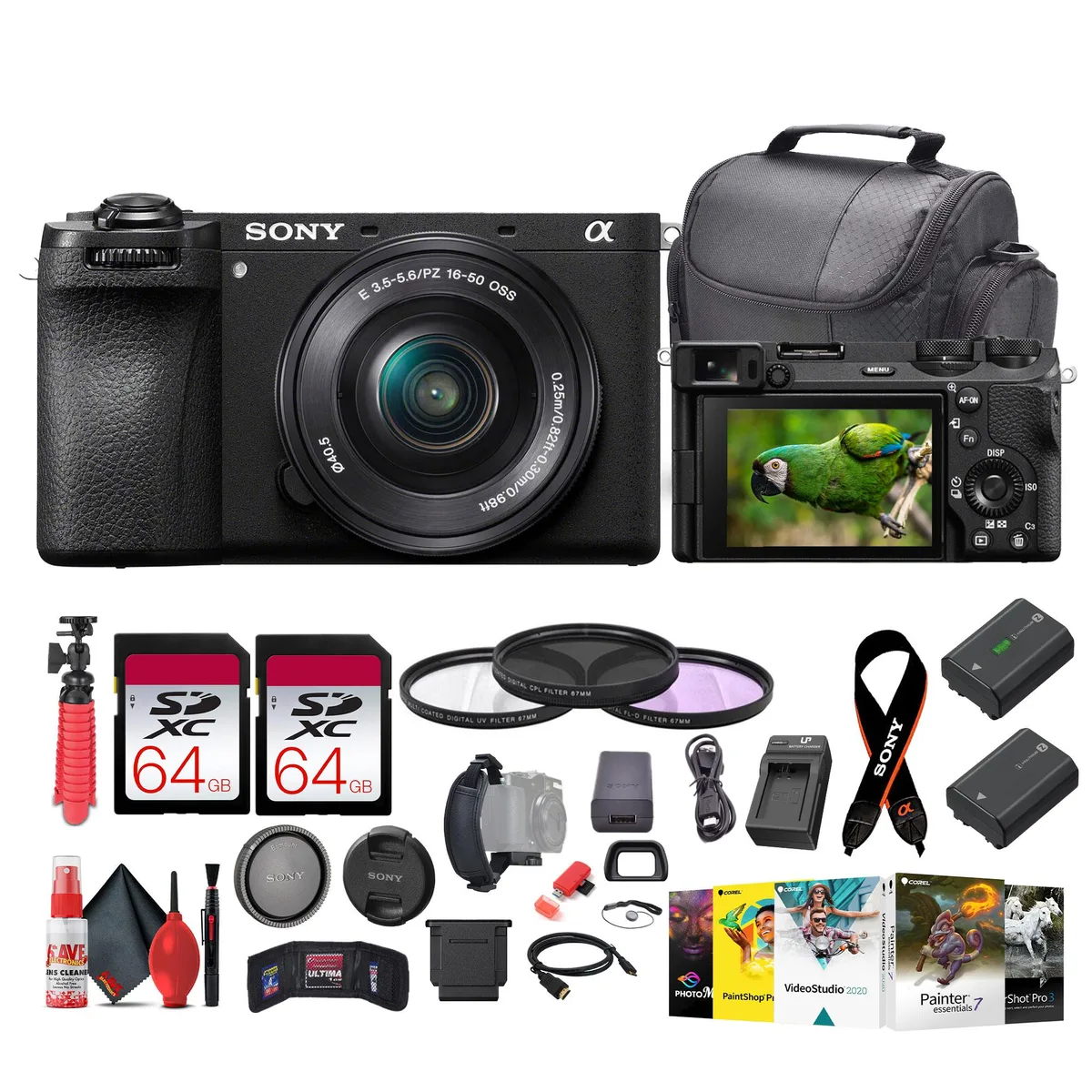 Sony Sony Alpha a6700 26MP Camera Kit 16-50mm Lens 2x64GB Cards — product photo