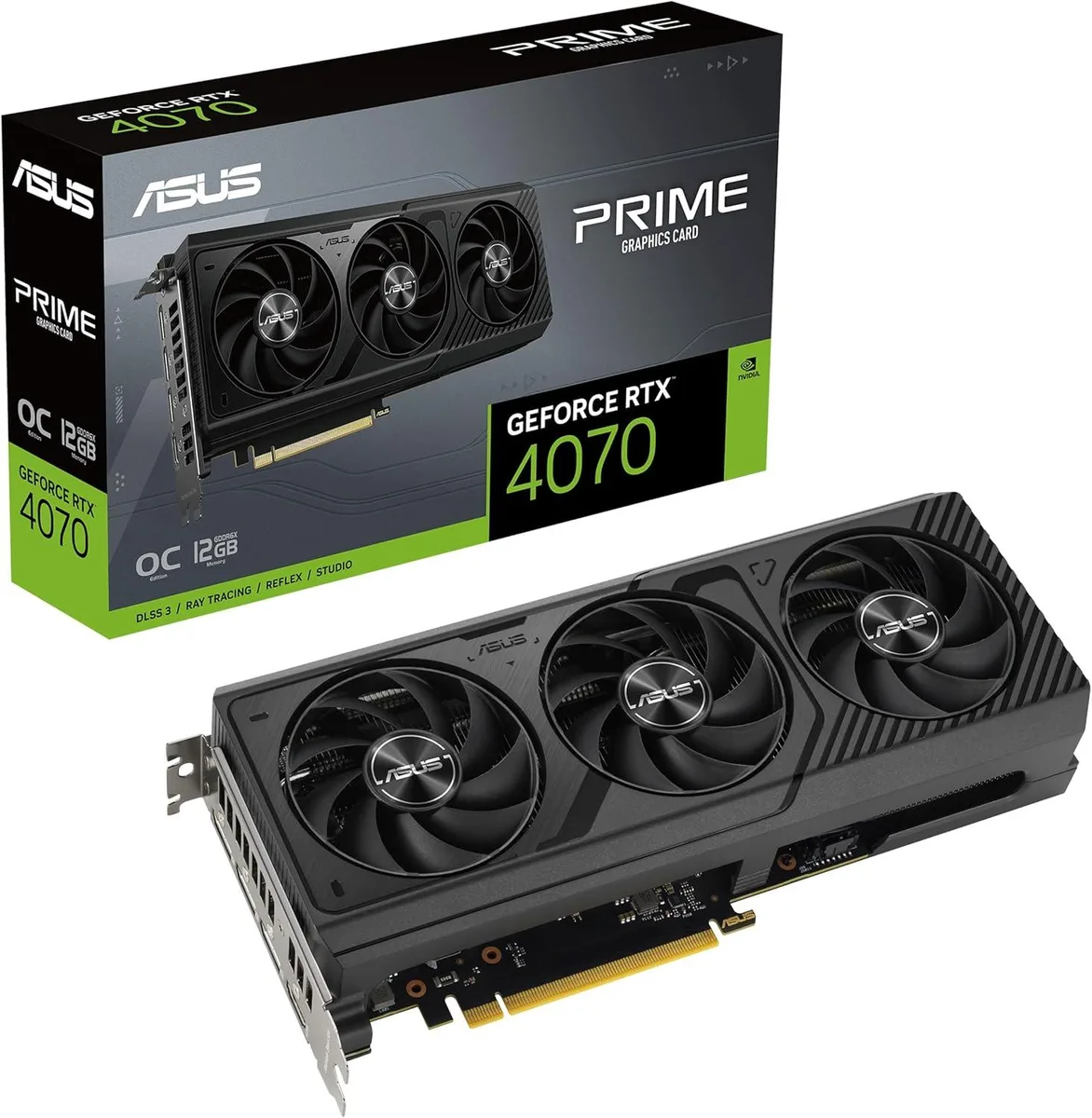 ASUS ASUS SFF-Ready Prime GeForce RTX 4070 OC Edition 12GB GDDR6X video card accessory — product photo