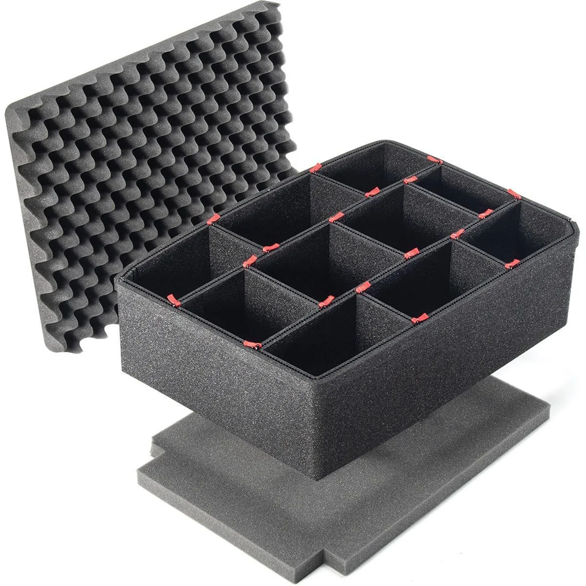 TrekPak divider kit for Pelican 1507 Air Case with rigid panels, steel U-pins, cutting tool, bottom and lid foam