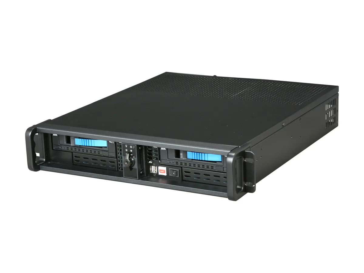 iStarUSA Inc. iStarUSA Inc. D200ND-2T7SA-BL Blue 2U Rackmount Server Chassis 2 Hot-Swap Bays — product photo