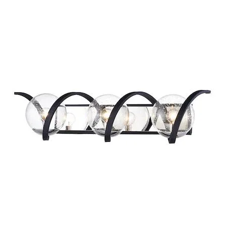 Maxim Maxim Curlicue 3-Light 30" Bathroom Lighting Black Polished Nickel 35106 — product photo
