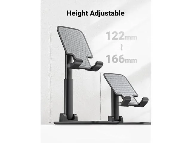 ORVIX ORVIX Adjustable Foldable Phone Mount Black 4.8-6.54in height 90° angle — product photo