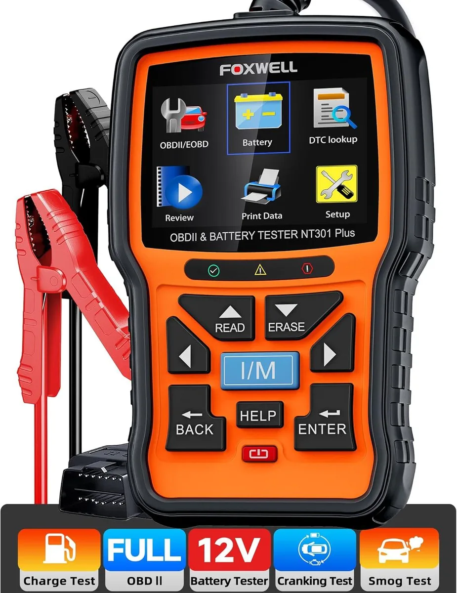 TAURKENAM TAURKENAM NT301 Plus 2-in-1 OBD2 Scanner Battery Tester car electronics accessory — product photo