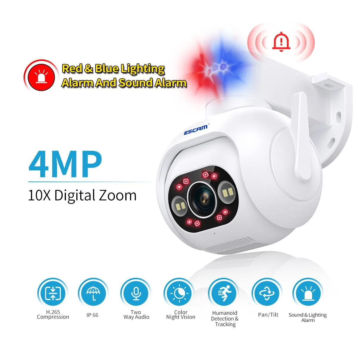 visiPower visiPower 4MP 355°/90° 10X Dual-light IP Camera — product photo