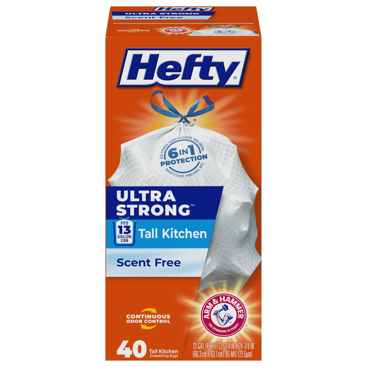  Hefty Ultra Strong Tall Kitchen 13 Gallon 40 Count — product photo