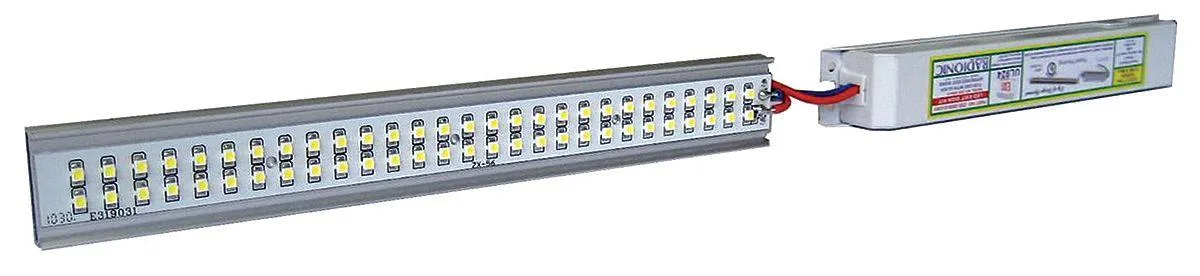 White aluminium LED retrofit strip kit for exit signs