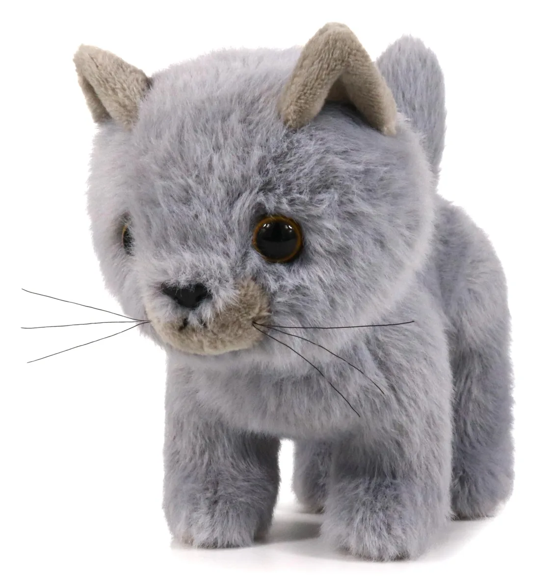 Fluffy Little Cat Stuffed Toy 6 Inches Gray — product photo