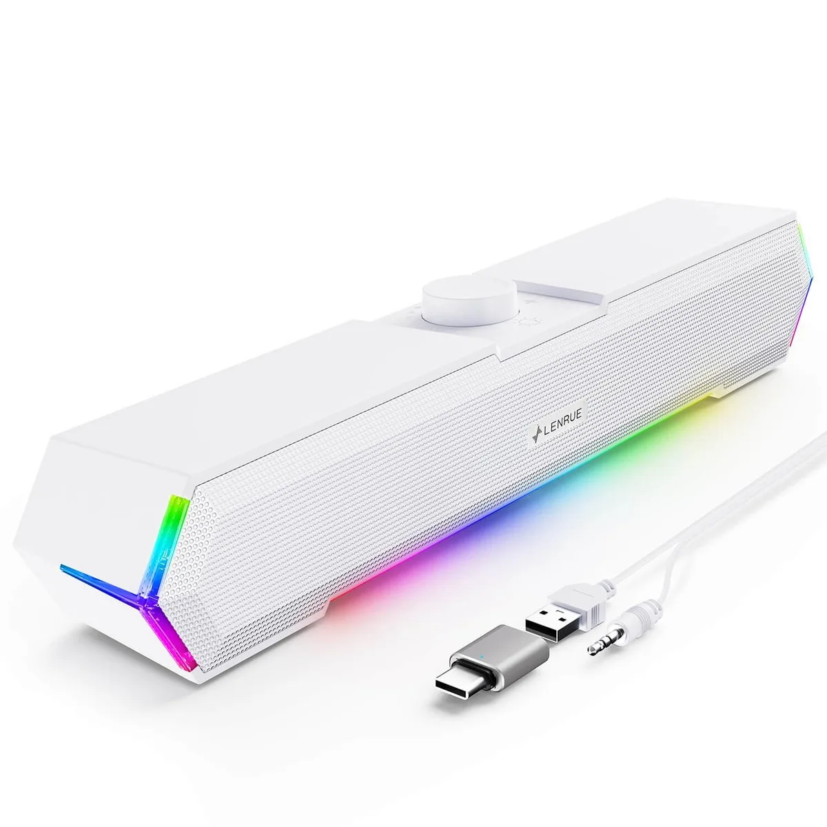  LENRUE G11 2.0 USB Speakers White 5W — product photo