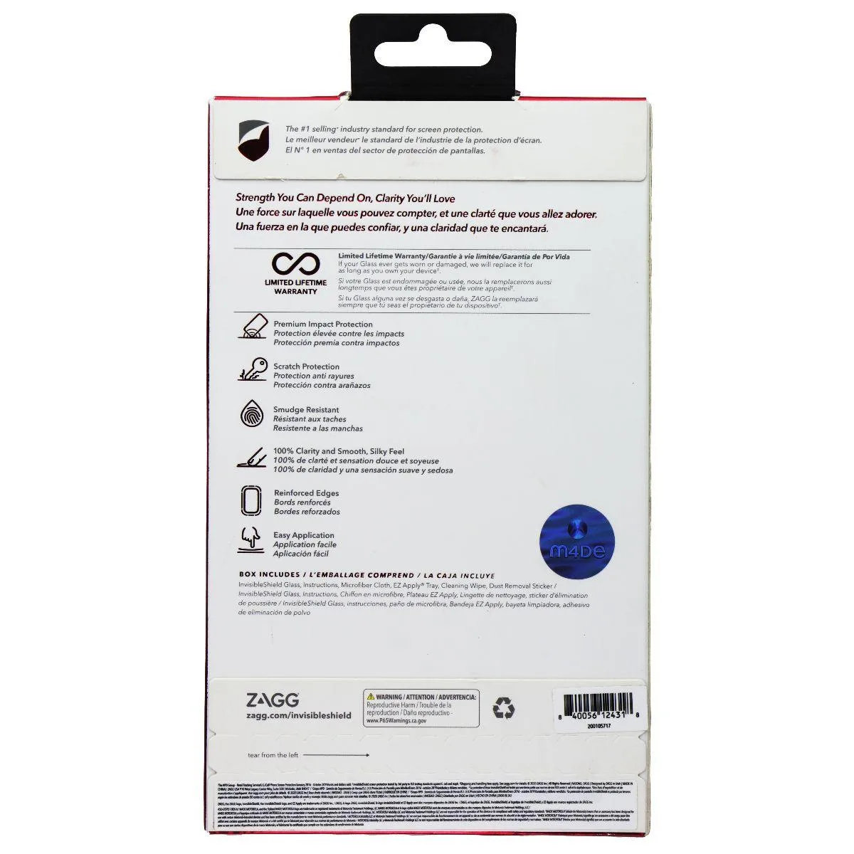 ZAGG ZAGG InvisibleShield Glass Screen Protector Moto G Fast 2020 — product photo