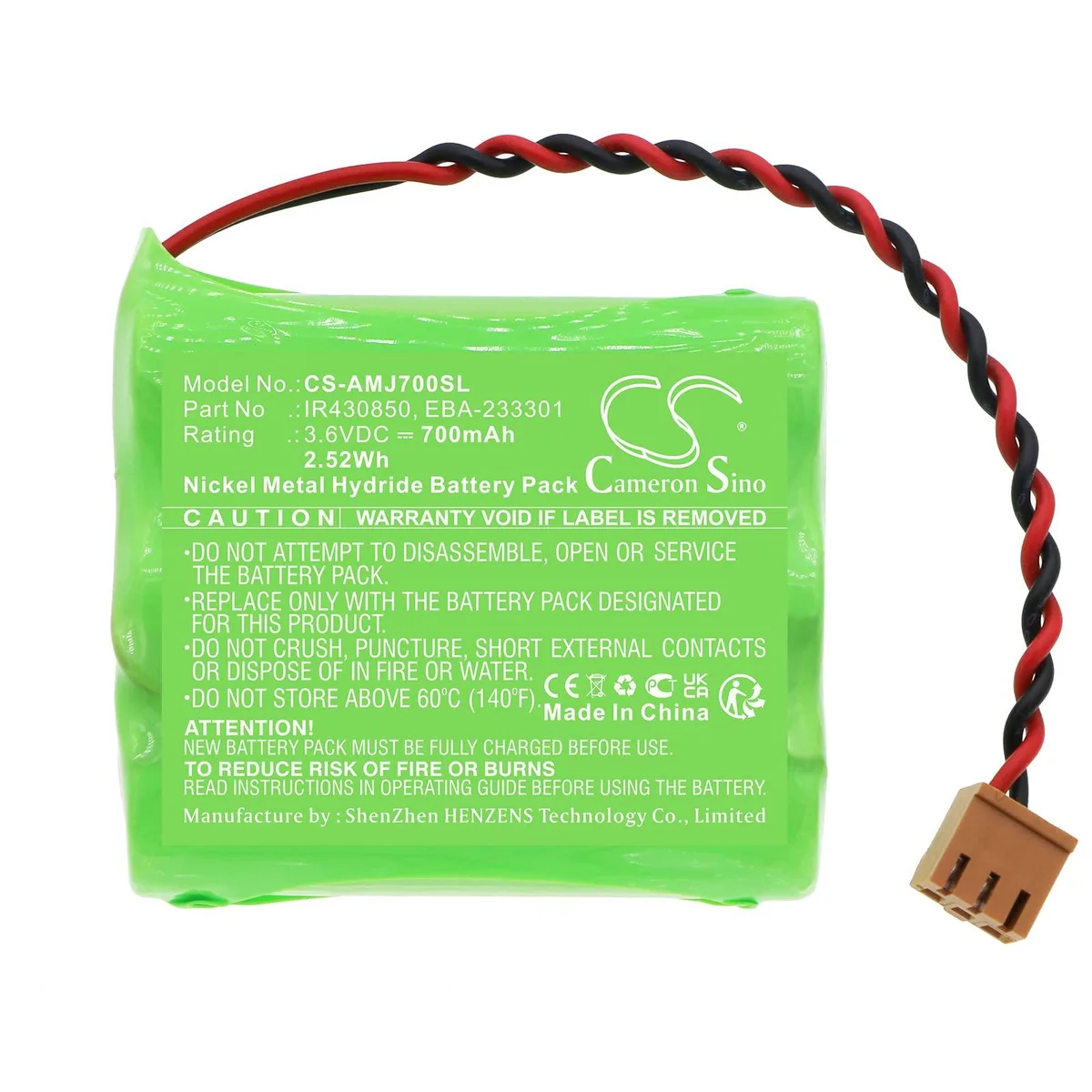 Cameron Sino EBA-233301 700mAh 3.6V standard battery — product photo