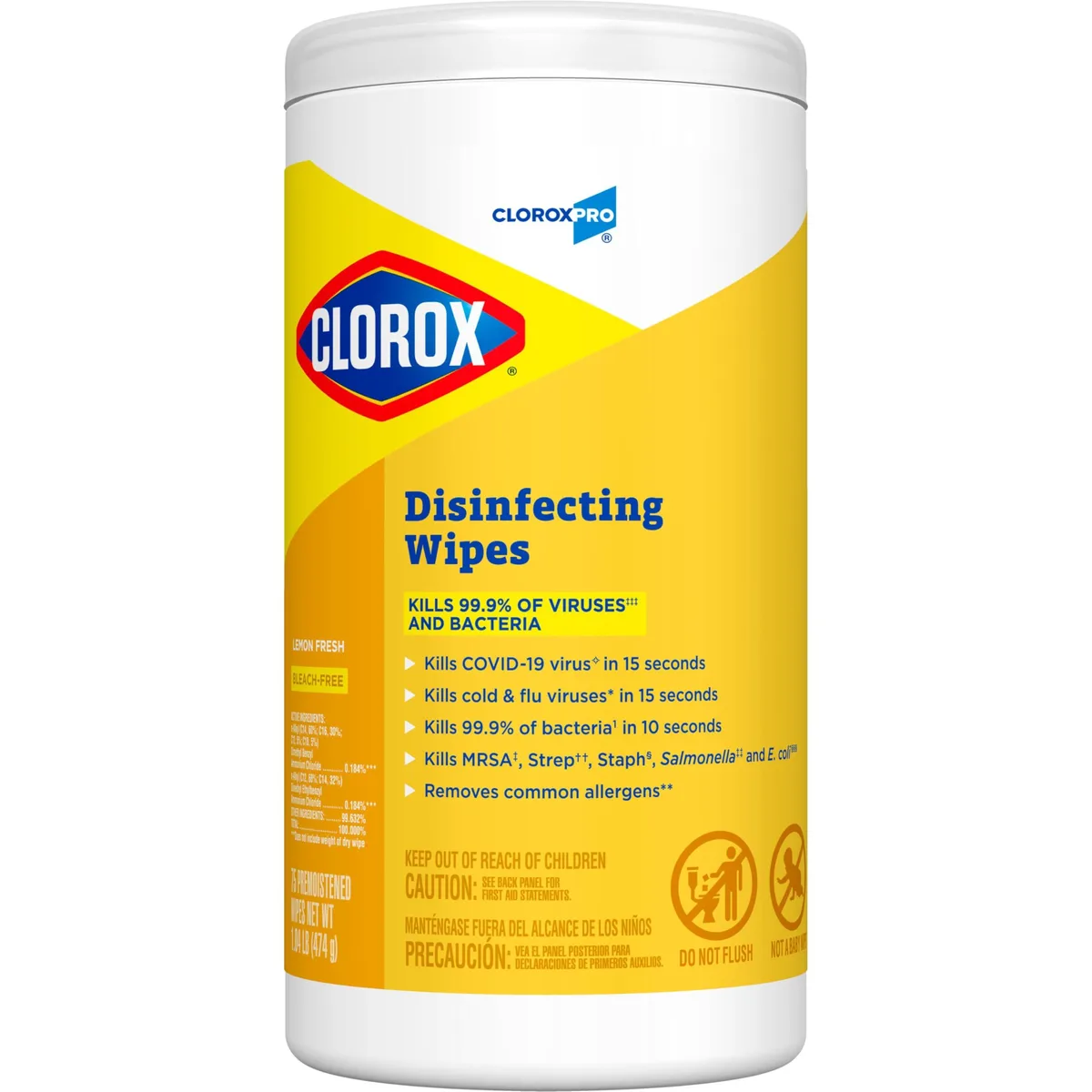 No Sew No Sew 15948 Disinfecting Wipes Lemon Fresh 75 Count — product photo