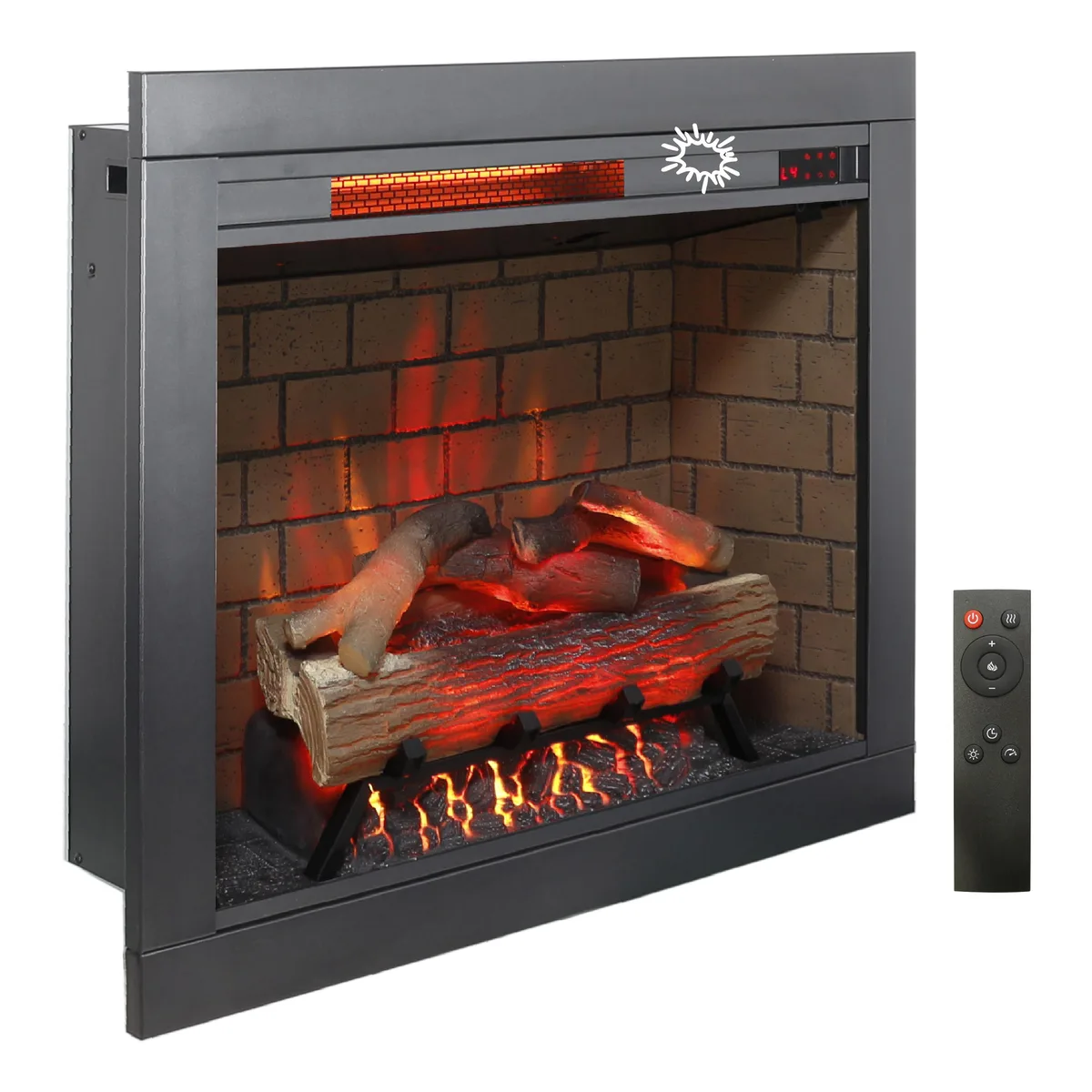 tuphen tuphen 28 inch Infrared Electric Fireplace Antique Black — product photo