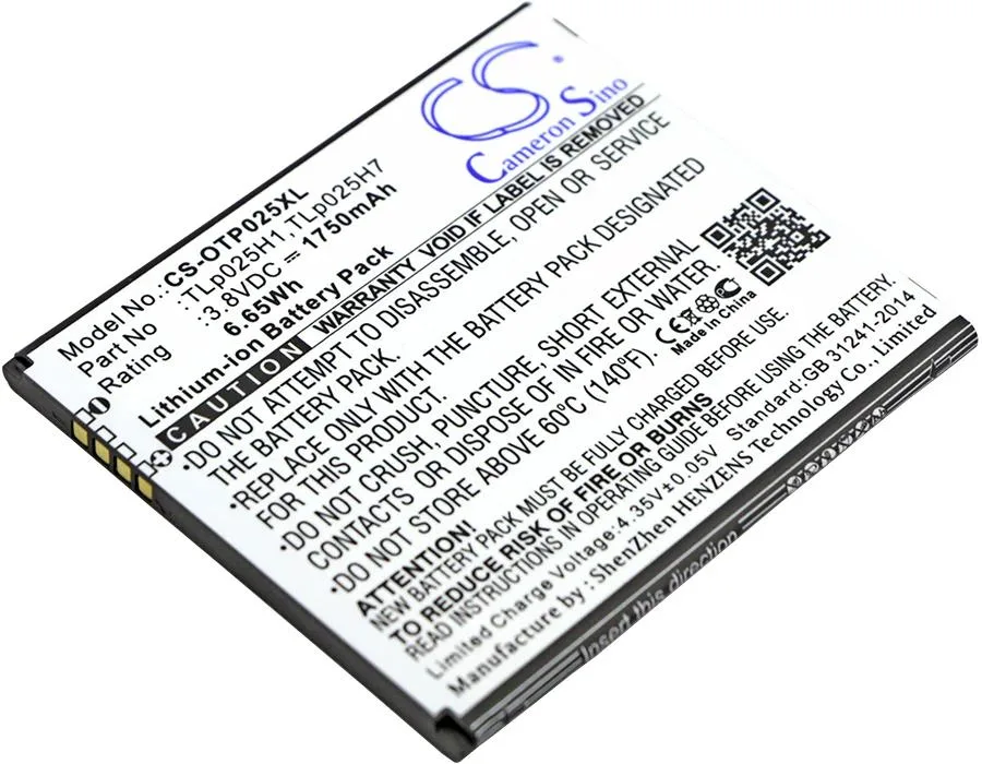 Rectangular replacement phone battery with Cameron Sino branding