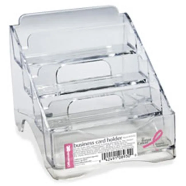 Officemate Officemate 8930 Clear Business Card Holder 4-Tier 50 Cards — product photo