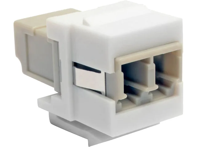 Tripp Lite Tripp Lite N455-000-WH-KJ Duplex Multimode Fiber Coupler Keystone Jack LC to LC White — product photo